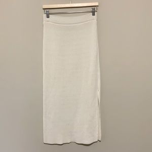 Mango white knit midi dress